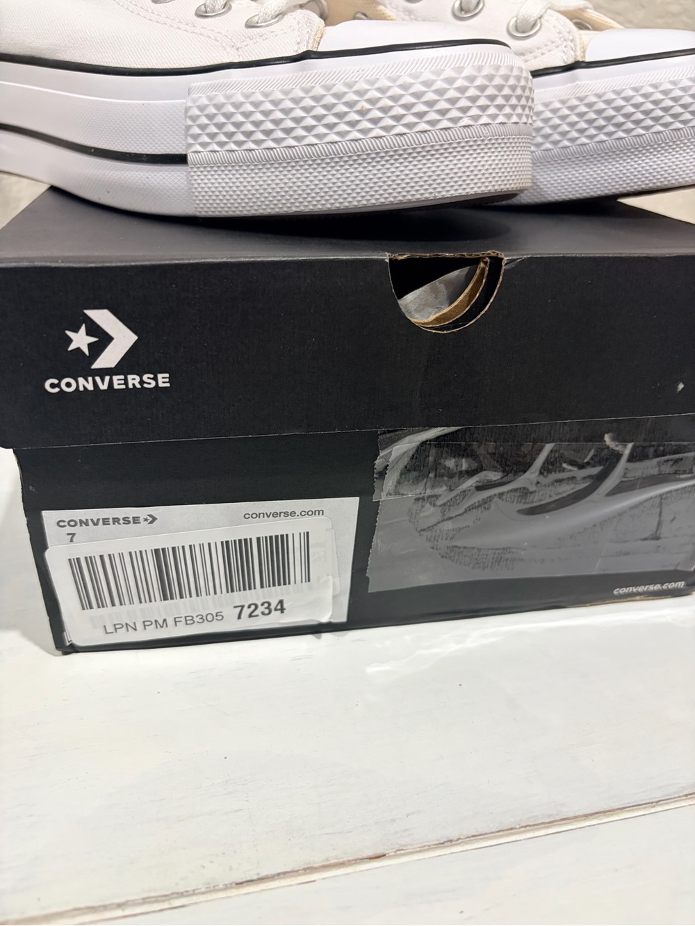 7W Converse Chuck Taylor All-Star Platform Lift High Top Core Shoes New - Picture 7 of 7